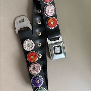 Black Bottle Cap Belt